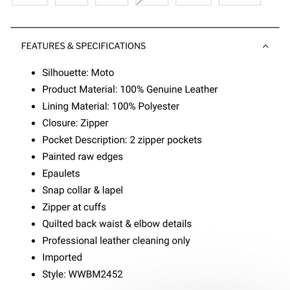 Wilsons Leather Tannery West Black Moto MalaniJacket XL never worn - Picture 2 of 4